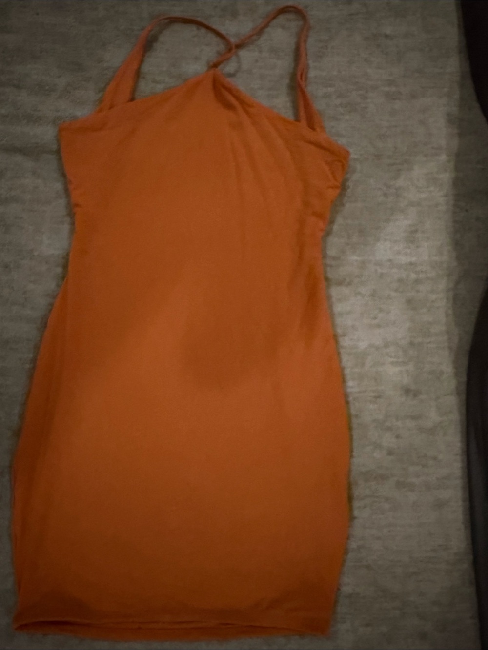 Oh Polly Strappy Mini Dress in Bright Orange